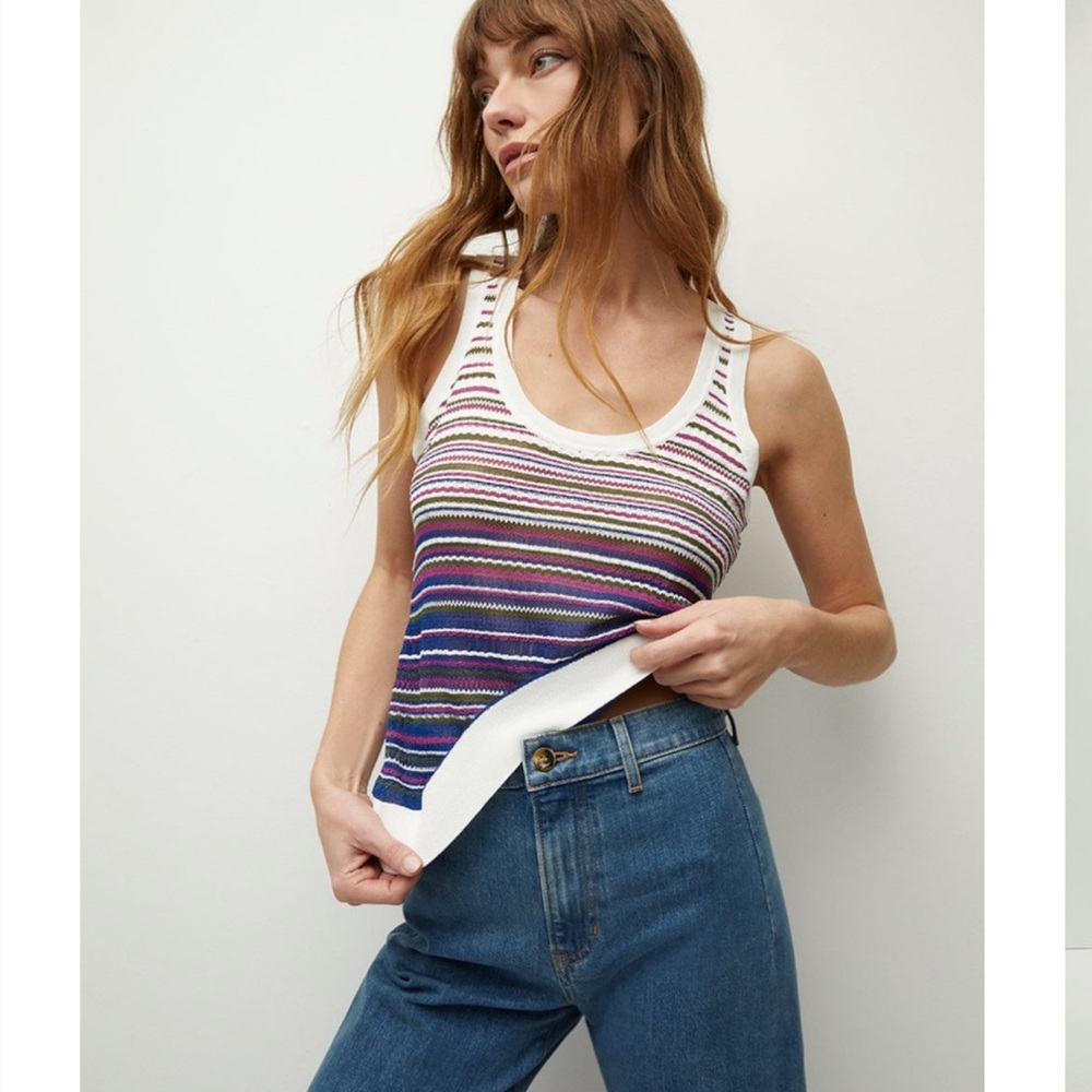Veronica Beard Nabella Striped Knit Tank - NWOT - XS - Picture 6 of 14